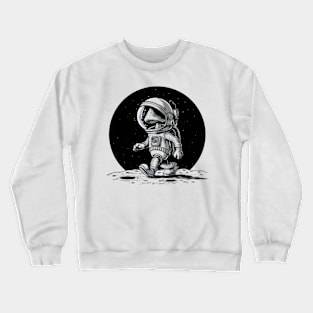 Mushroom Walking on Moon Crewneck Sweatshirt